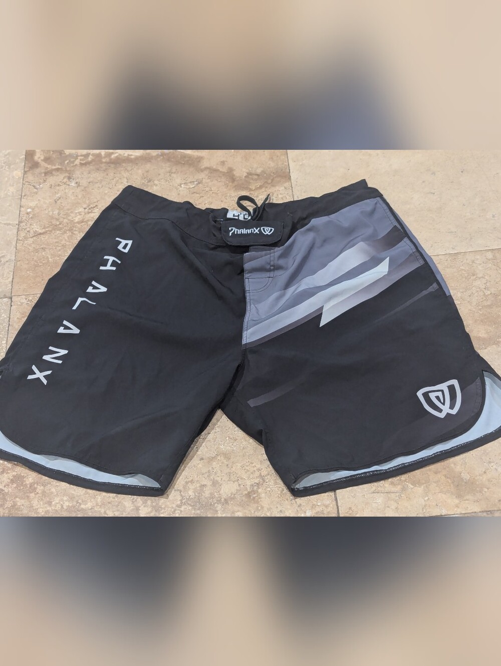 Phalanx BJJ MMA Grappling Fight Shorts Men’s Size 40 Black Gray Jiu Jitsu